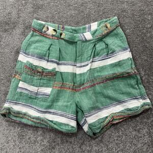 dRA Los Angeles Anthropology Boho Striped Cotton Shorts‎ XS High Waist Festival